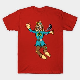 Cute Dancing Scarecrow and Crow T-Shirt